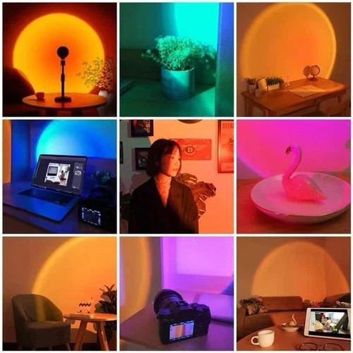Sunset Lamp Projector, Rainbow Projection Led Lights with Remote, 16 Colors Mult gallery