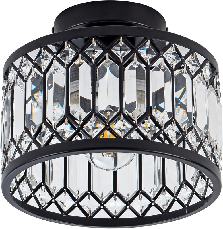Modern Semi Flush Mount Crystal Ceiling Light - 5400 Lumen Elegance for Any Room gallery