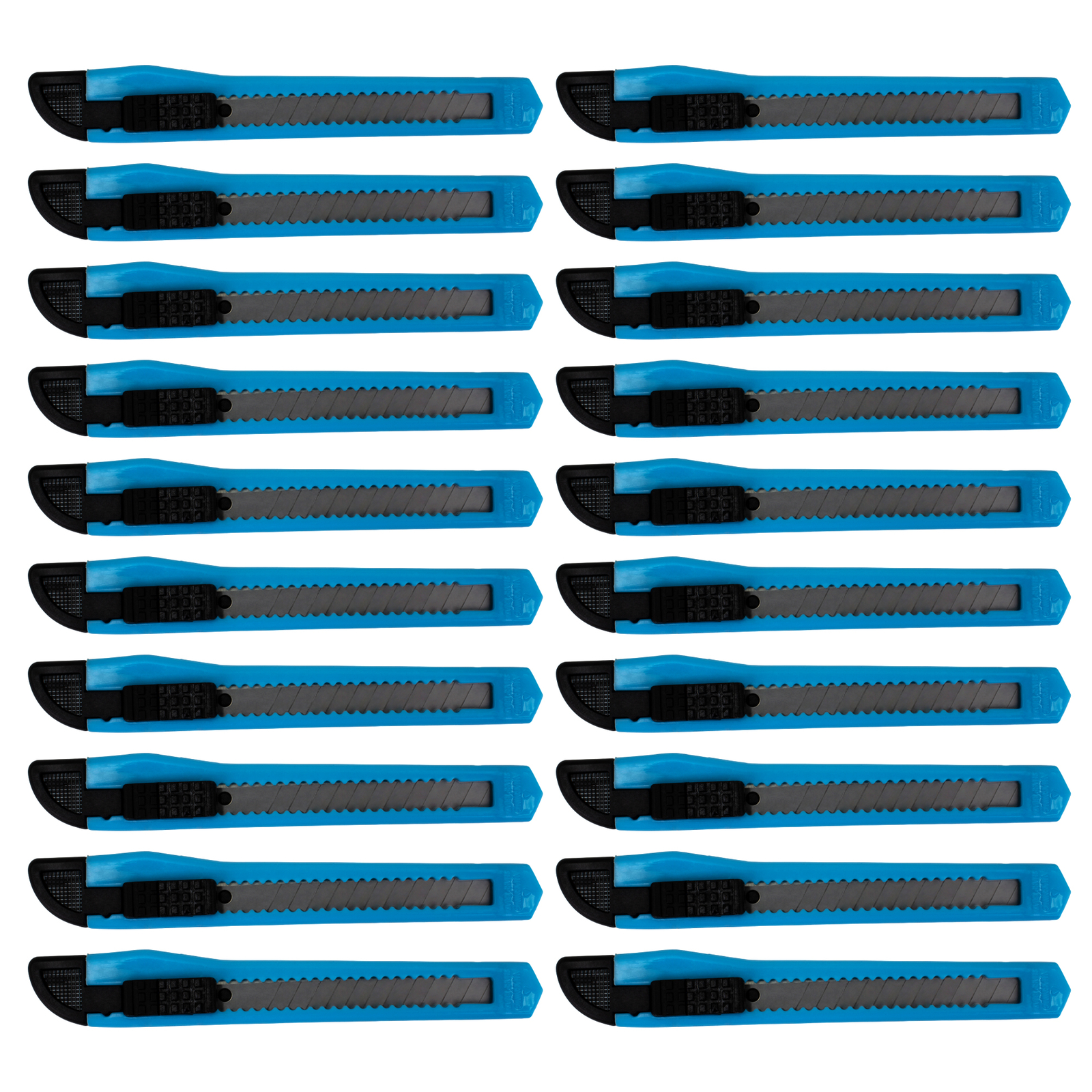 MotoProducts Sky Blue Small Retractable Utility Knife Wholesale 20pcs Box Cutter gallery