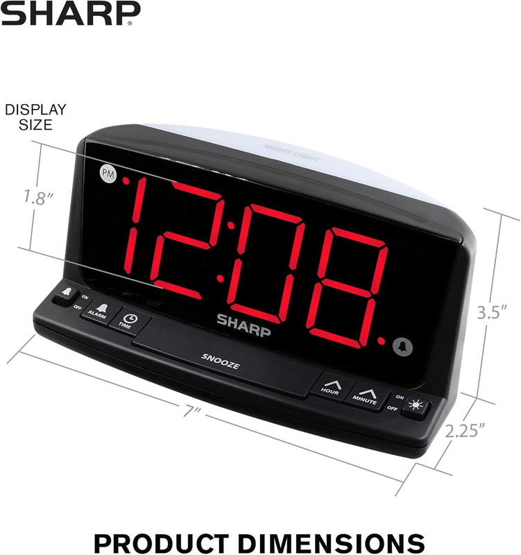 LED Digital Alarm Clock – Simple Operation - Easy to See Large Numbers, Built I gallery