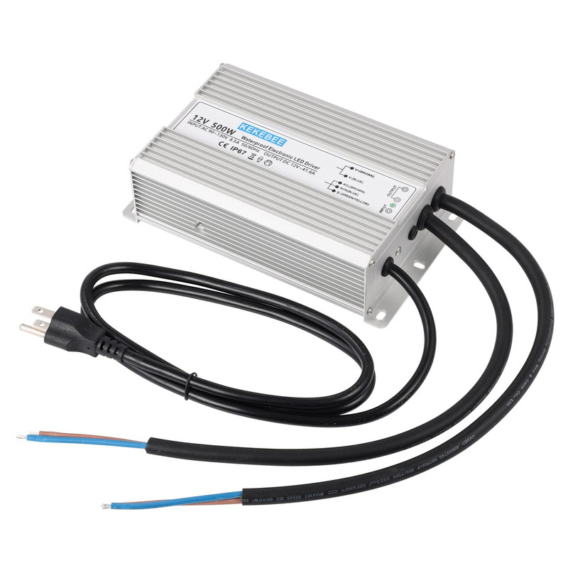 Kekebee Led Driver 12V500W Waterproof Power Supply 110V/130V Ac To 12V Dc 41.6A gallery