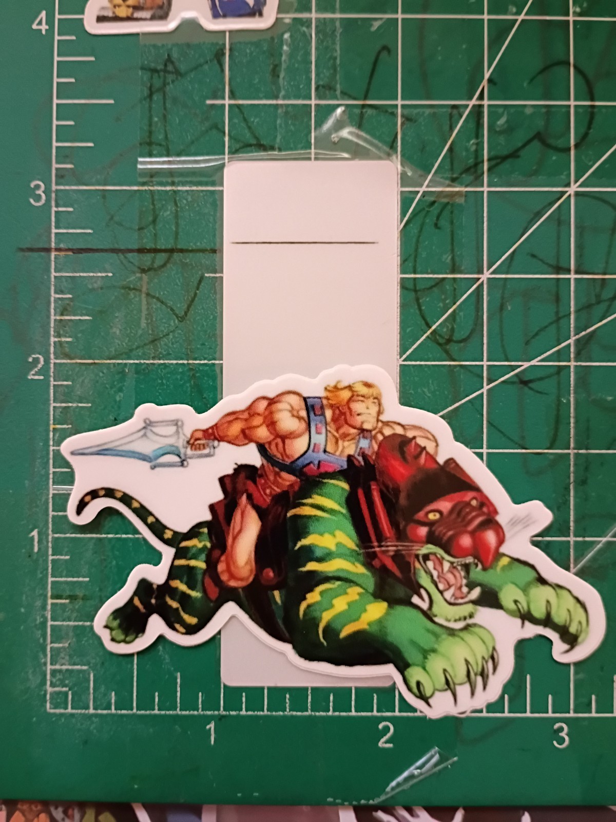 HE-MAN STICKER X VYNIL HIGH GLOSS DIECUT STICKER X 3X2 INCHES STICKER gallery