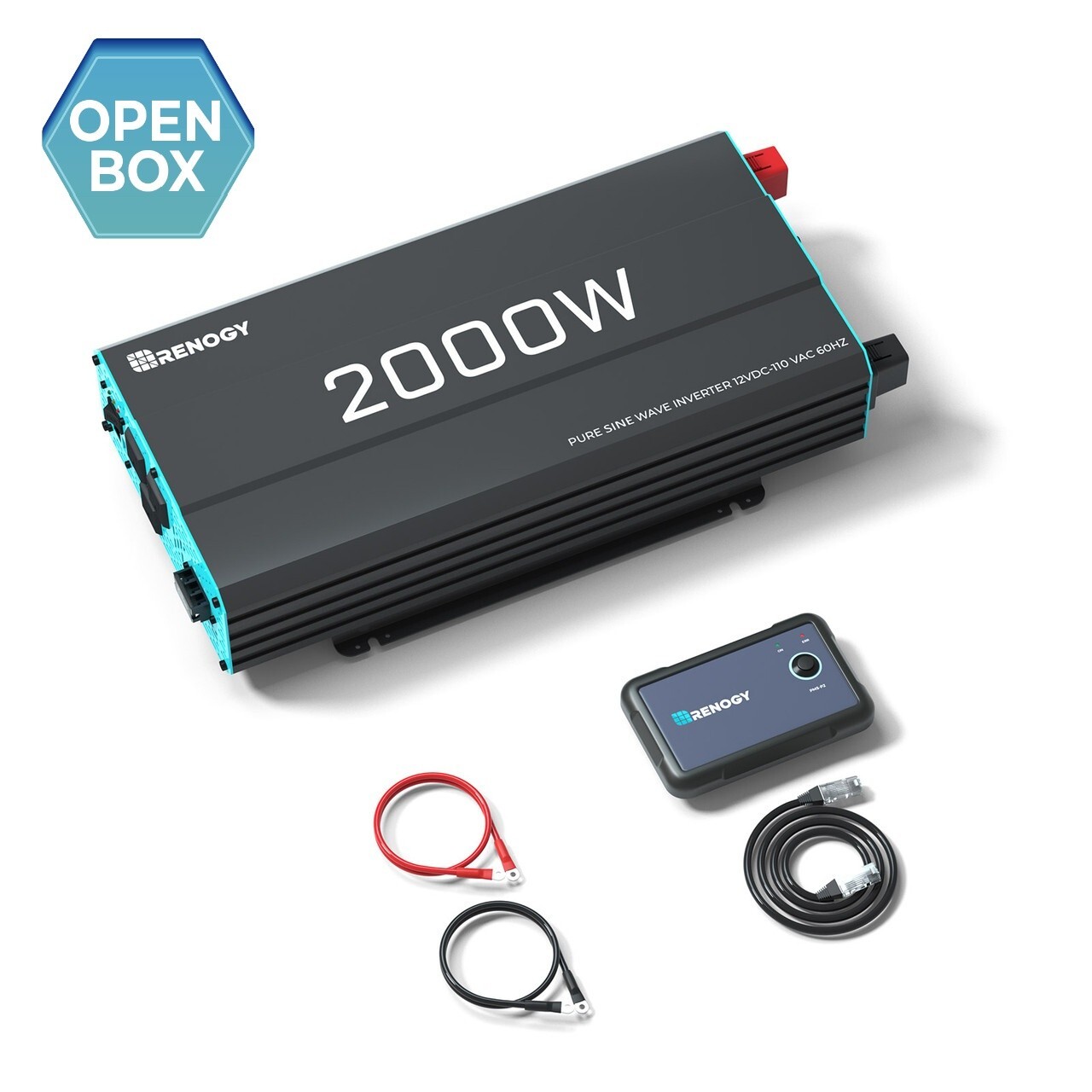 OPEN BOX Renogy 2000W Pure Sine Wave Inverter 12V DC to 120V AC Converter gallery