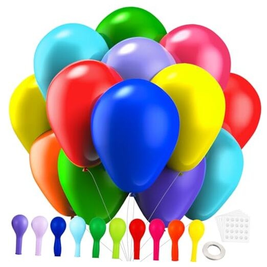 150 pcs Rainbow Latex Balloons Assorted color ballons, 5 inches Multi-color gallery