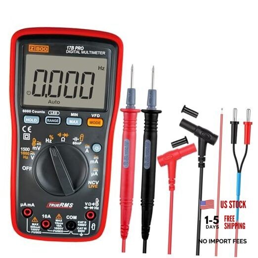 PRO True RMS Digital Multimeter Measures AC/DC Voltage and Current 17B gallery