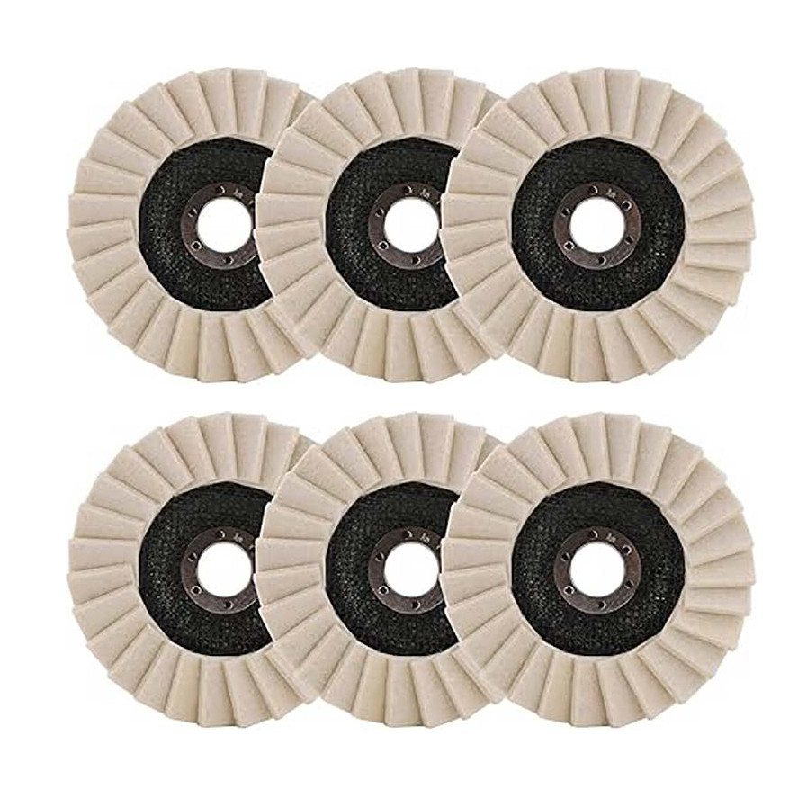 115MM Wool Felt Flap Disc Metal working Polishing Buffing Wheel For Grinder gallery