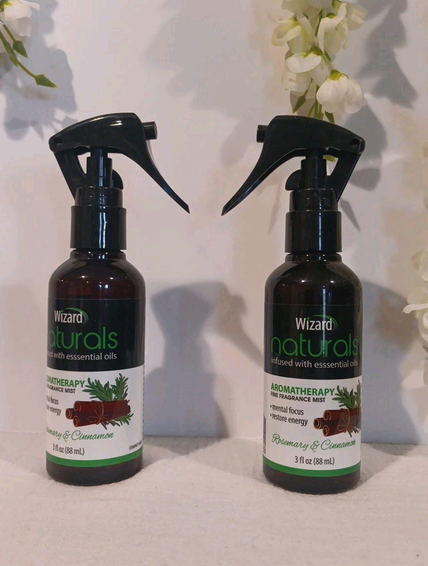 2~Wizard Naturals Rosemay & Cinnamon Aromatherapy Fine Fragrance Mist Spray 3 Oz gallery