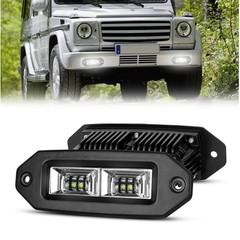 Flush Mount LED Pods, 40W 2PCS Off Road Backup LED Light Bar Driving Lights F…