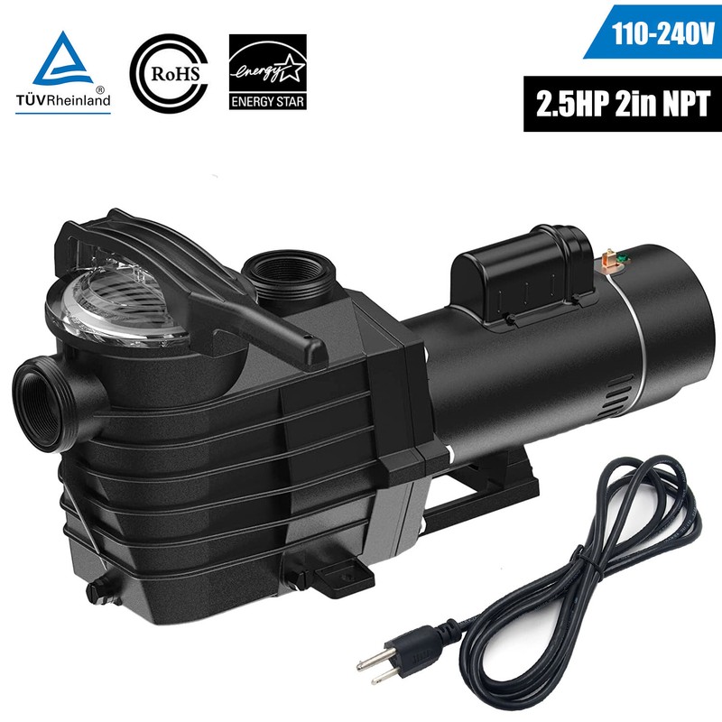 iMeshbean 2.5HP Inground Pool Pump Motor 9000GPH 98FT Head Lift 2" NPT 110-240V gallery