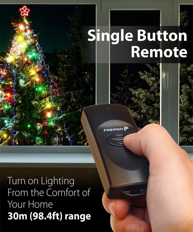 Waterproof Outdoor LED Light Wireless Remote Control Outlet Power Switch Plug In gallery