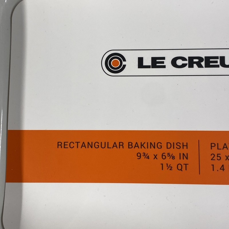 LE CREUSET Rectangular Baking Dish 9 3/4 X 6 5/8 In. 1.5 1 1/2 Qt WHITE gallery