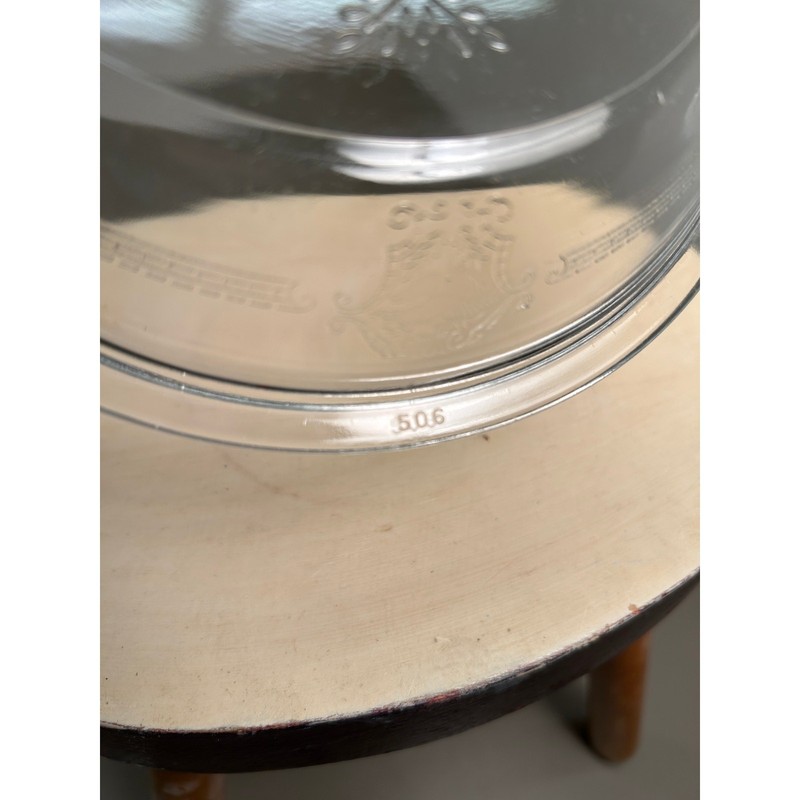 Glasbake replacement lids 507, 506 vintage Poppy design 61/2 + 71/2 round USA gallery