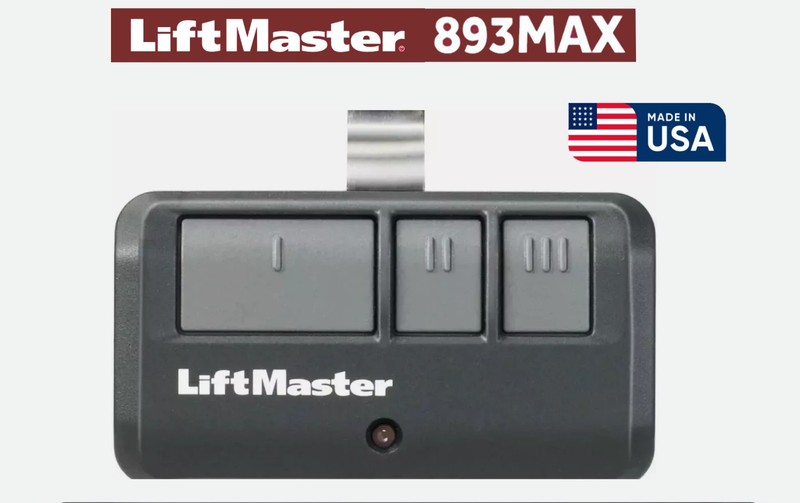 (3-pack) 893MAX 3 Button Liftmaster Visor Remote Control Garage Door Opener gallery