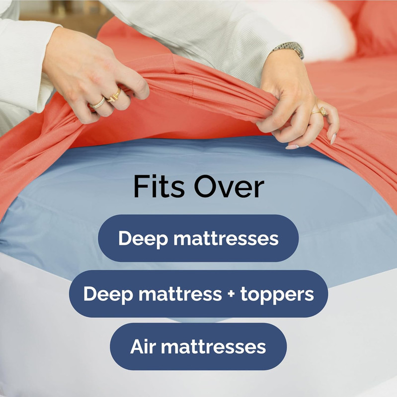 Extra Deep Pocket King Sheets - 4 Piece Breathable & Cooling Bed Sheets - Hotel gallery