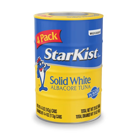 Starkist Solid White Albacore Tuna In Water 25% Less Sodium, 5 oz, 4 Cans gallery