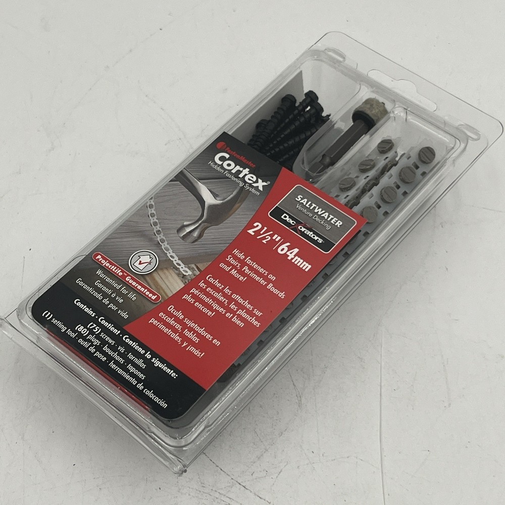 NEW!! FastenMaster 50 LF Collated Cortex Deckorators Salt Water 2-1/2” Screws