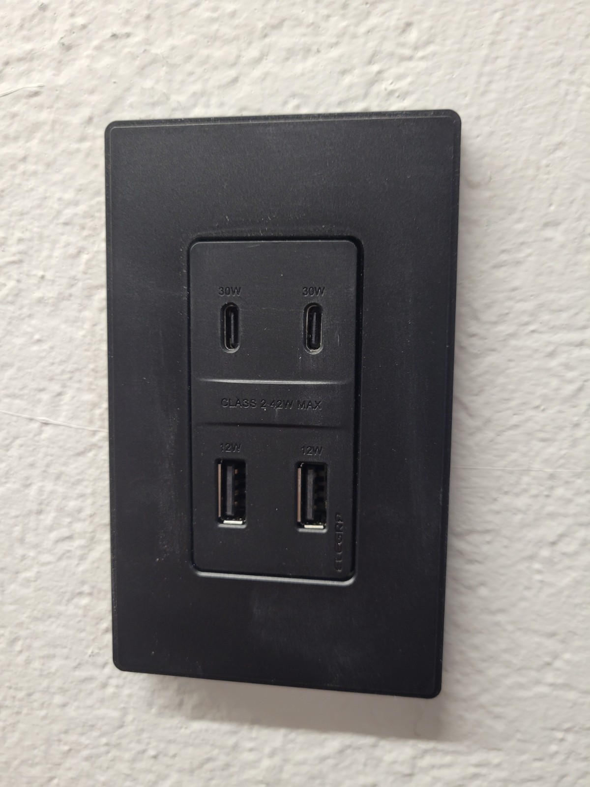 NEW Elegrp USB Outlet, 2 USB-A 12W, 2 USB C 30W, pass-through gallery