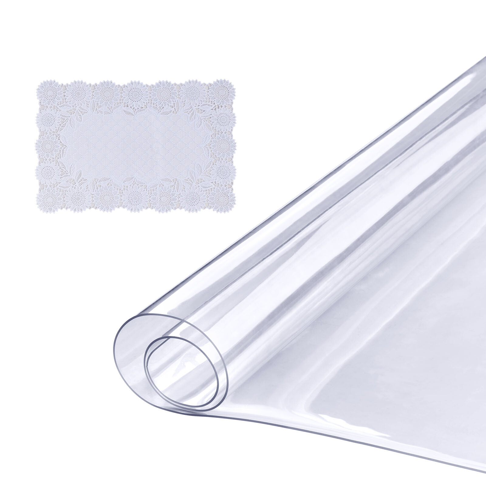 VEVOR PVC Table Protector 18 x 36 Inch Clear Plastic Desk Protector 1.5 mm Thick gallery