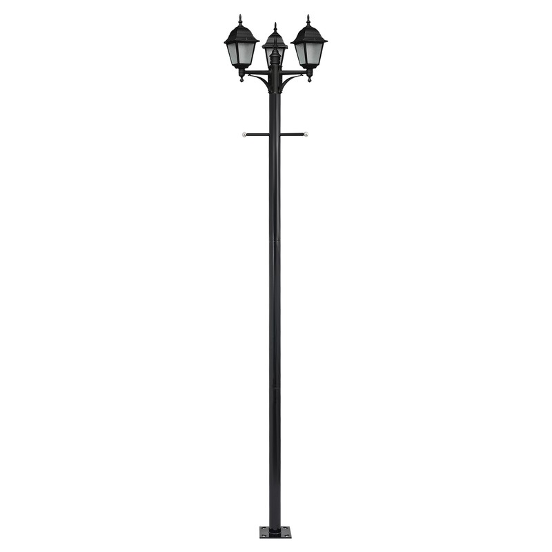 Split Street Light Pole Outdoor Lamp Post with Cross Arm for Driveway, Pathways gallery