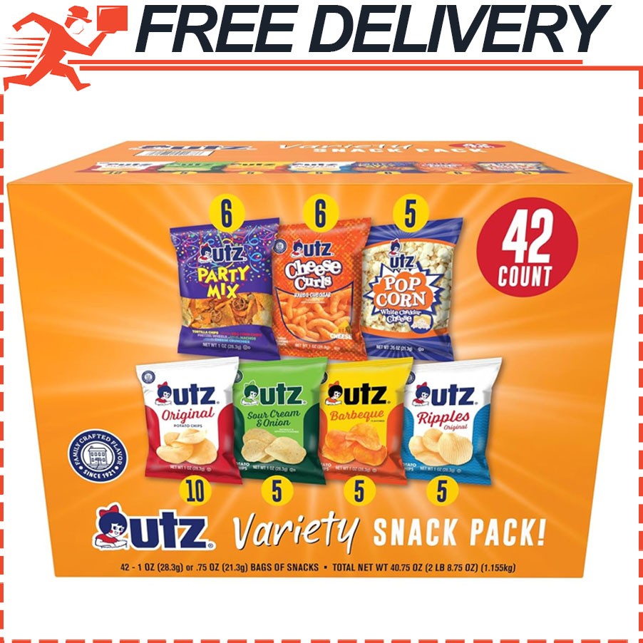 Utz Snack Variety Pack Individual Snacks, Lunches, Vending Machines Pack of 42 gallery