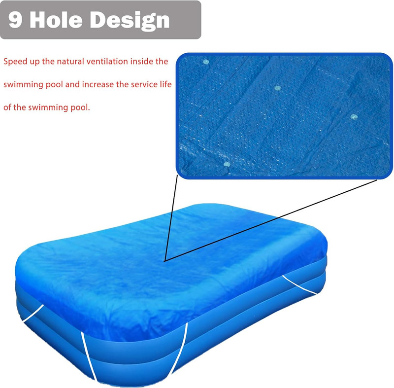 10 x 6 ft Rectangular Pool Cover,Fits 120 in x 72 in (305 cm x 183 cm),Dustproof gallery