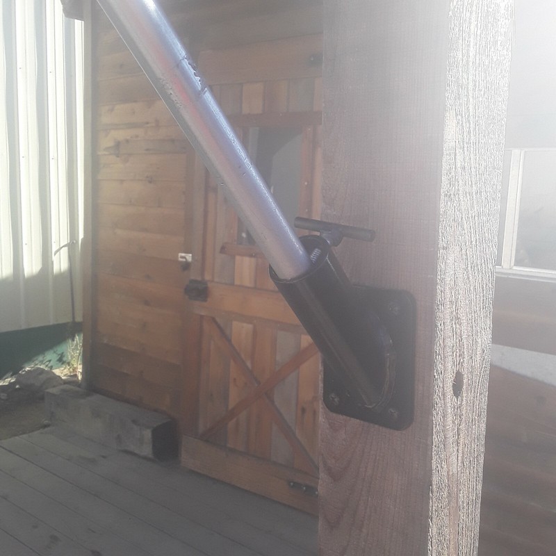 Flag Pole Bracket Powder Coated Black gallery