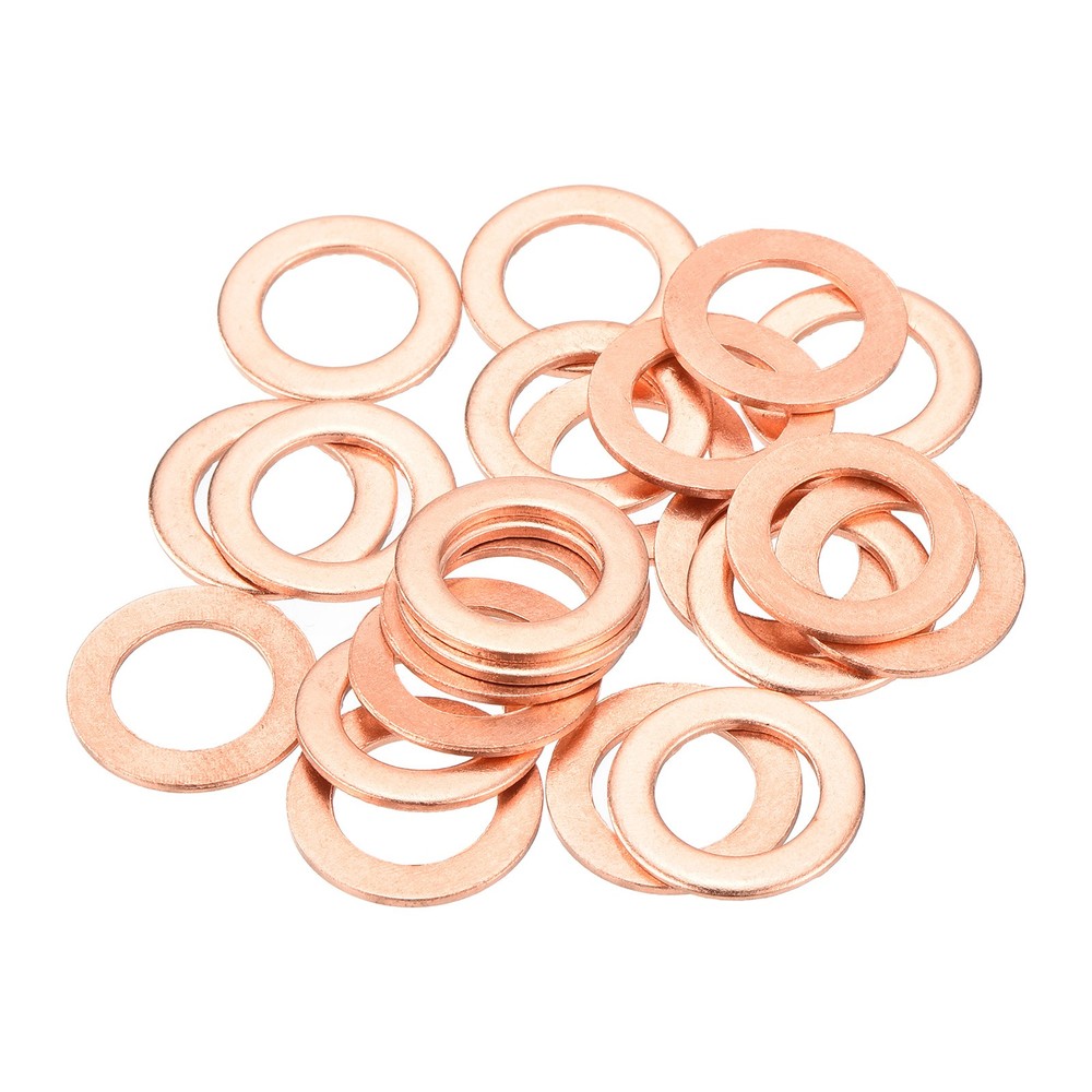 22 Pcs Flat Copper Washers 10x16x1mm Copper Flat Sealing Ring Washers