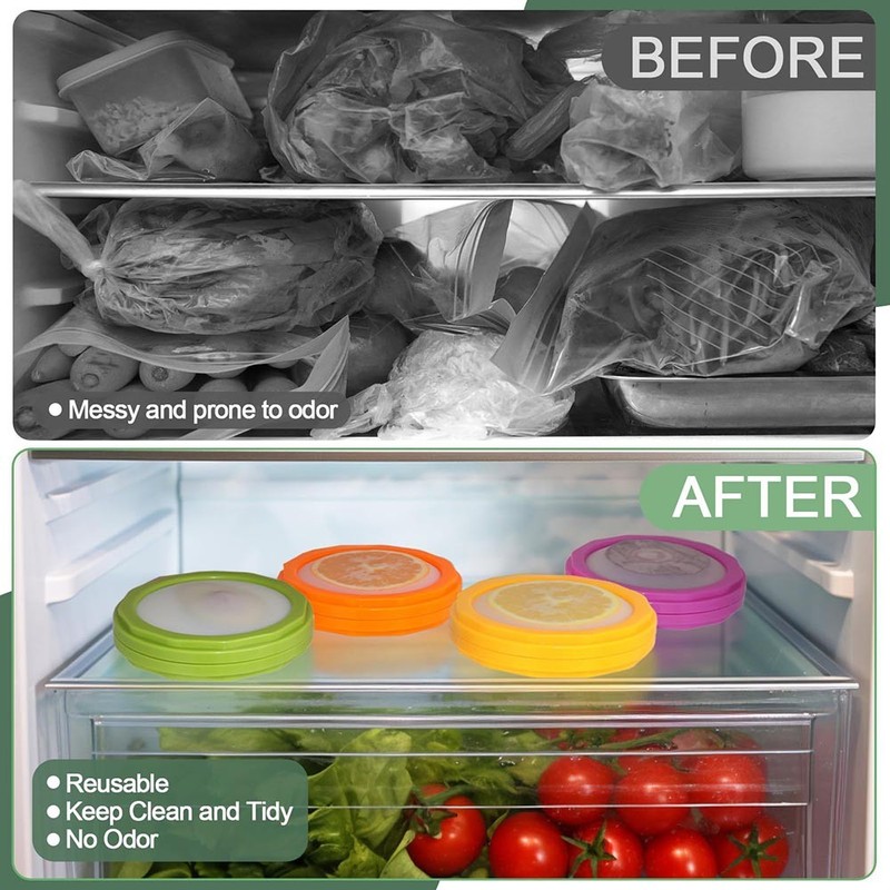 All-Fruit-&-Vegetable 4-Piece Set Half-Cut Fruit and Vegetable Fresh-Keeping Box gallery