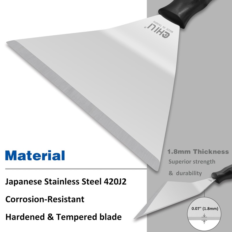7 Bent Stainless Steel Chisel Pole Scraper Overhead Paint Scraper For Wallpa... gallery