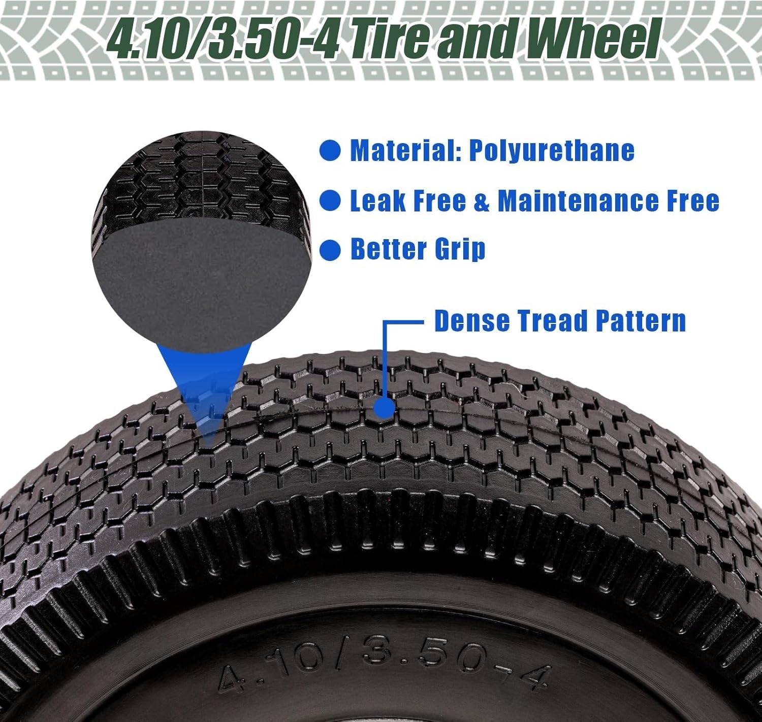 4.103.50-4 Polyurethane Solid Wheel Heavy Duty Tires for Garden Wagon Cart gallery