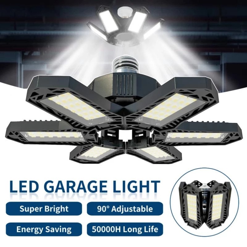 12000000LM LED Garage Light Super Bright Work Shop Ceiling Light Deformable Bulb gallery