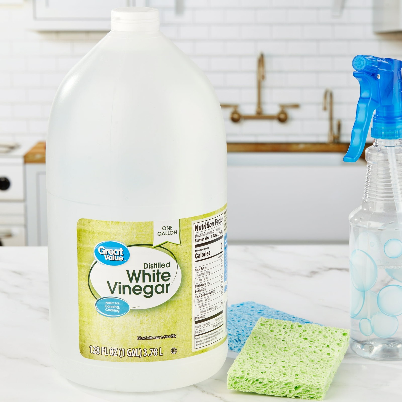 (4 pack) Great Value Distilled White Vinegar, 128 fl oz gallery