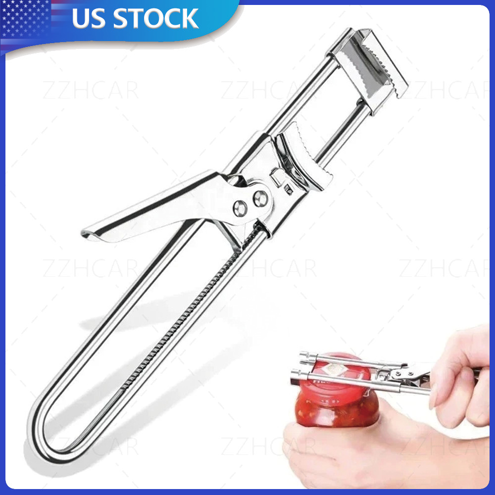 Stainless Steel Can Opener Multifunctional Adjustable Jar Lid Gripper Tool gallery