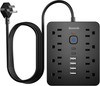 Surge Protector Power Strip, 8 Outlets(1850W/15A/14Awg), 6 USB Charging Ports(2 gallery