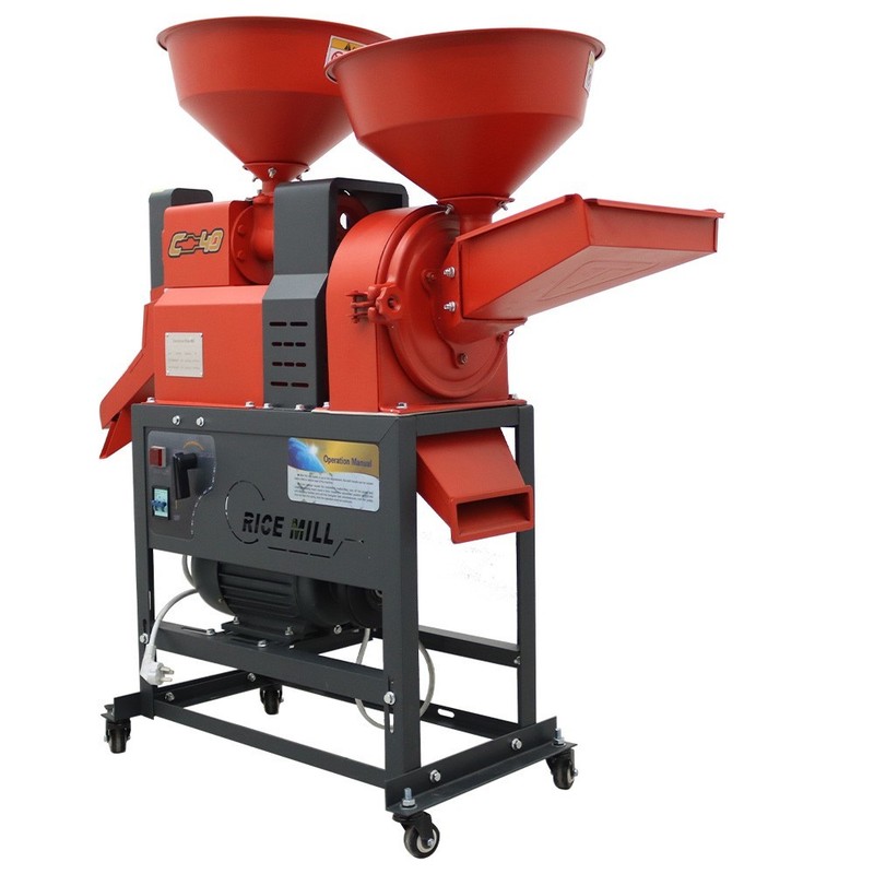 Rice Milling and Crushing Machine Combined Rice Mill Grinder 220V Iron Machine gallery