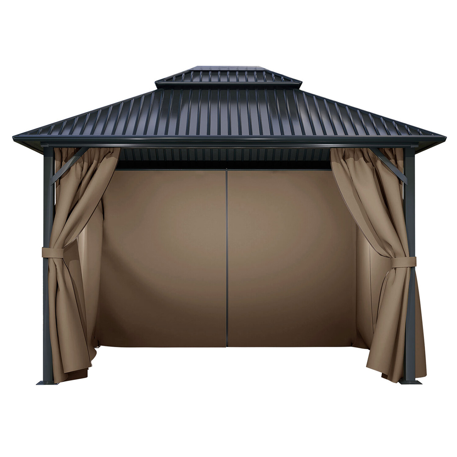Aoodor Gazebo Curtain Set Protecting Privacy Side Walls 4 Panels (Curtain Only) gallery