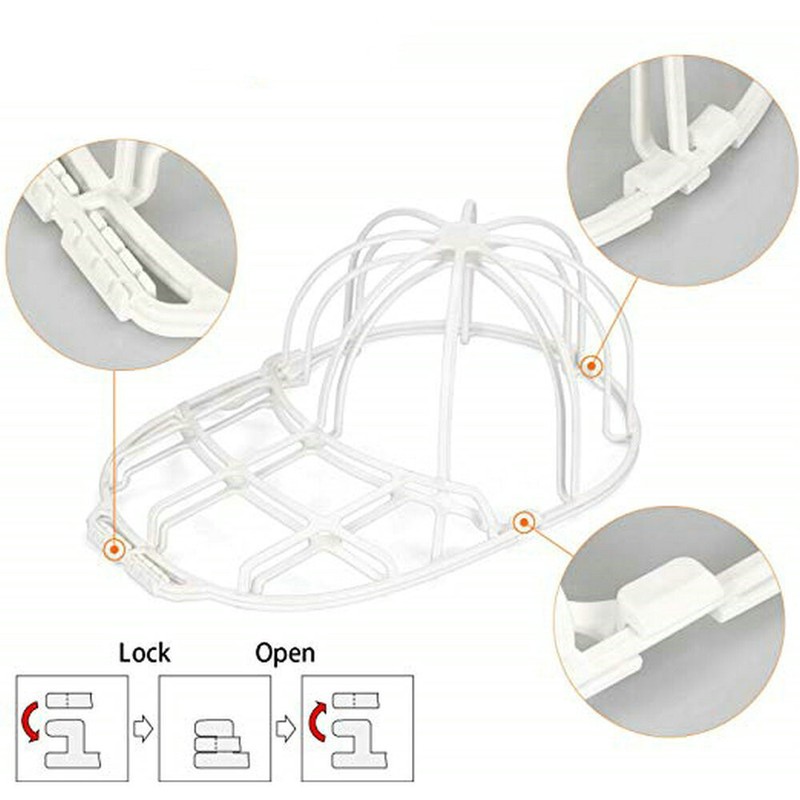 3 Pack Hat Washer Baseball Cap Cleaner Machine Washing Cage Holder Frame Net New gallery