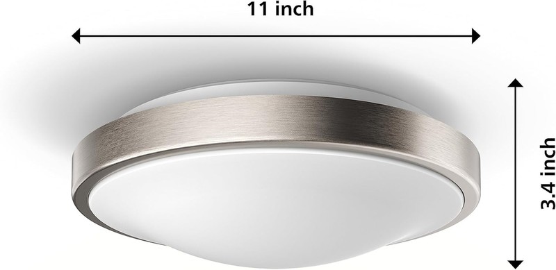 Philips LED 11" Flush Mount Ceiling Light 16W, 2700-5000K Dimmable - Silver™ gallery