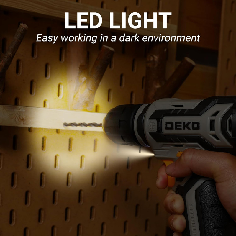 Cordless Drill: DEKO PRO 12V Power Battery Drill Set with Small Electric Drills gallery