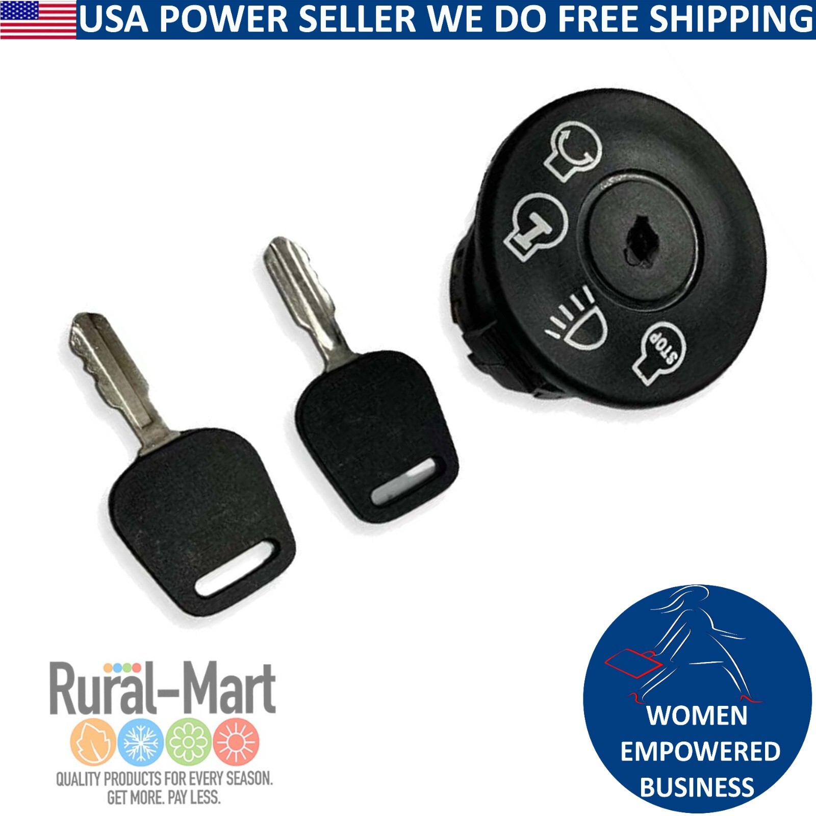 2 KEYS 539107541 Ignition Switch For Dixon Husqvarna Craftsman Jonsered AYP gallery