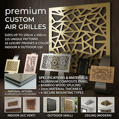 Custom Decorative Ventilation Grille – Any Size & Color – ACP Air Vent Grille