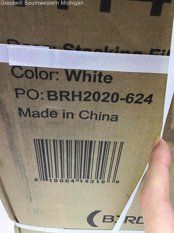 Birdrock Home Stacking File Cube White Pack of 2 Model# 11141 NEW *READ* gallery