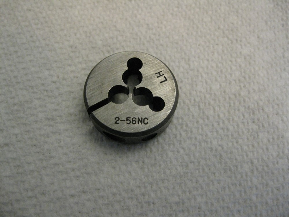 #2-56 NC Left Hand Round Split Adjustable Thread Die 1" Unbranded