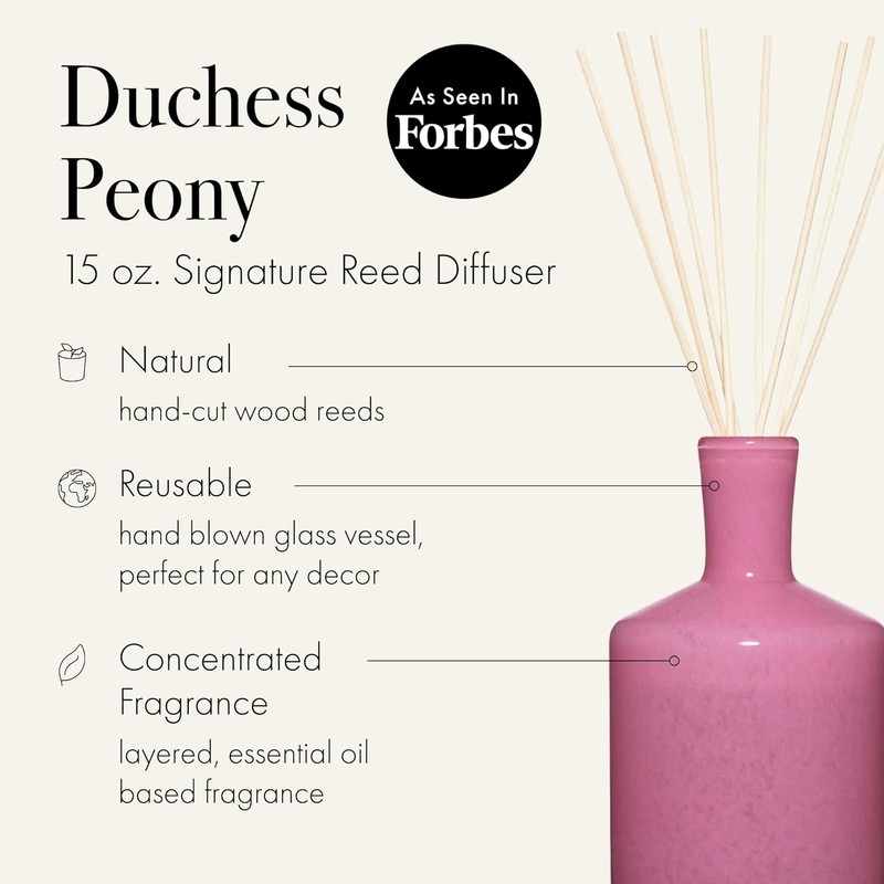 Signature Reed Diffuser Duchess Peony 15 oz Up to 9 Months Fragrance Life gallery