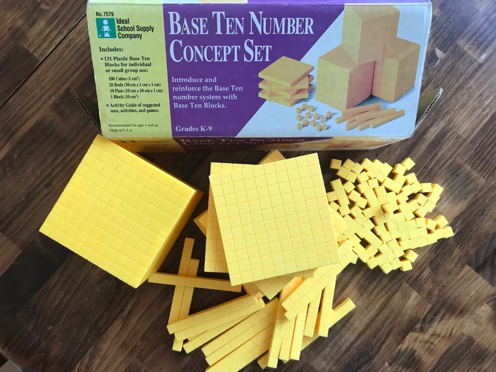 Base Ten Number Concept Set #7579; Base Ten Blocks, Grades K-9