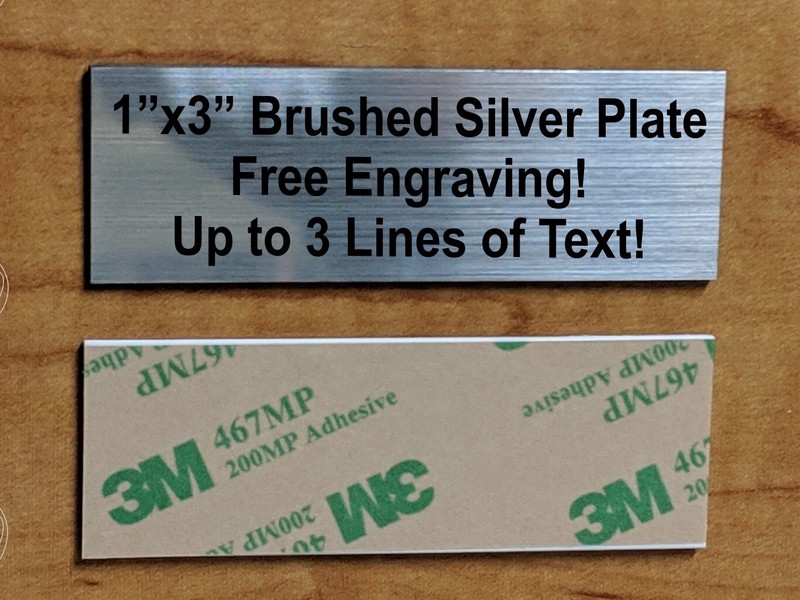 Custom Engraved 1x3 Gold Silver Copper Bronze Plate Nameplate Tag ID Plate gallery