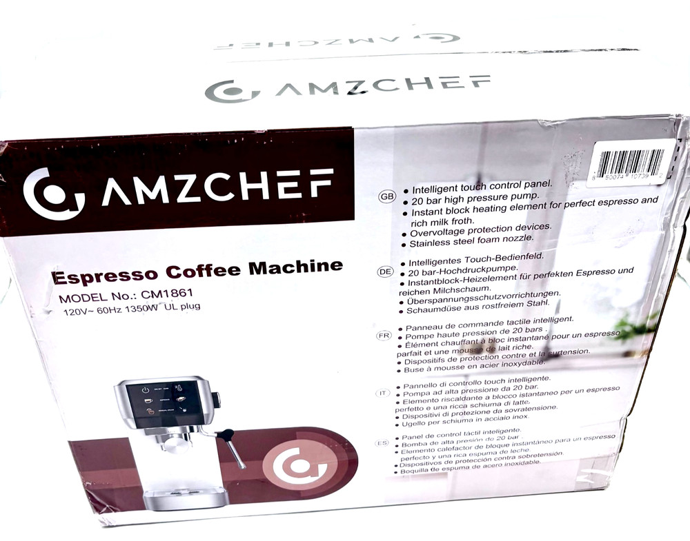 AMZCHEF CM1861 Espresso Coffee Machine 1350W New