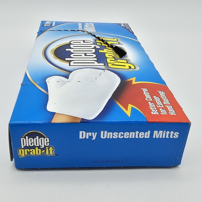 Pledge Grab It Dry Unscented Disposable Hand Dusting Mitts Gloves 5 UNUSED MITTS gallery