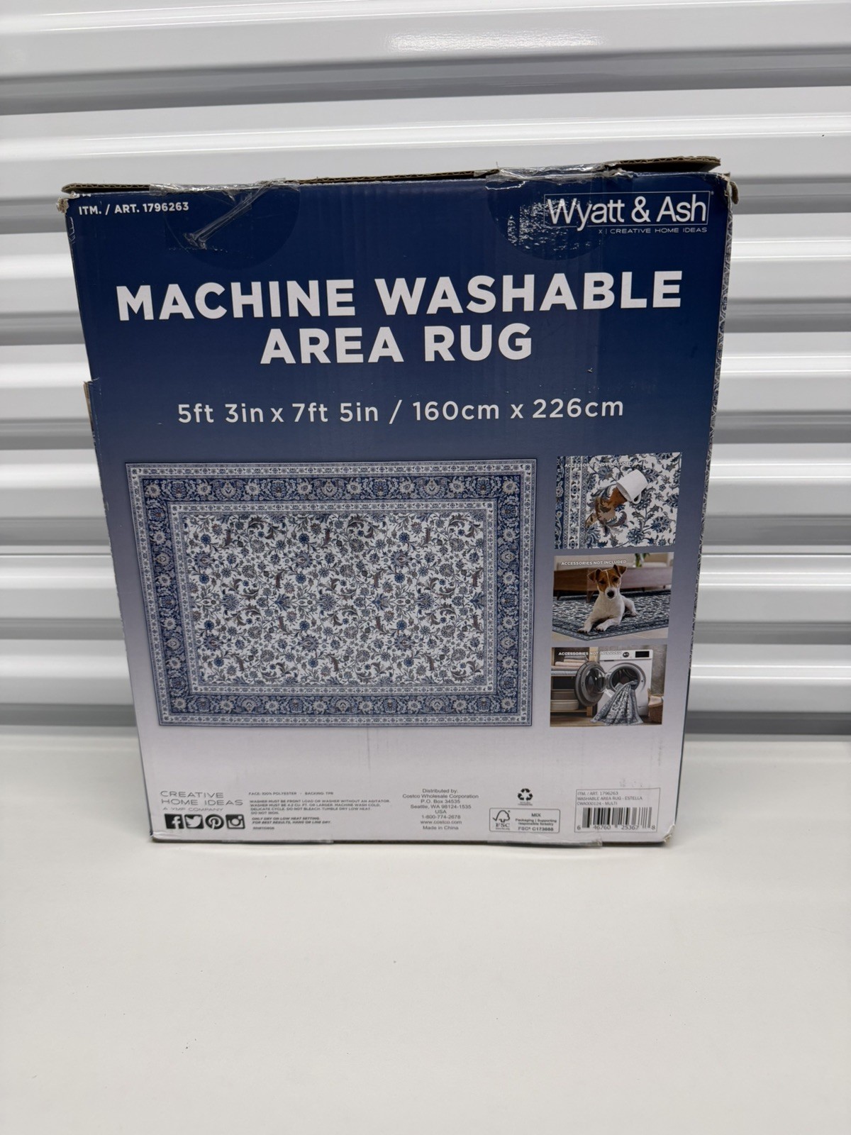 Wyatt & Ash Machine Washable Indoor Rug 5ft 3in x 7ft 5in - Open Box - Estella gallery