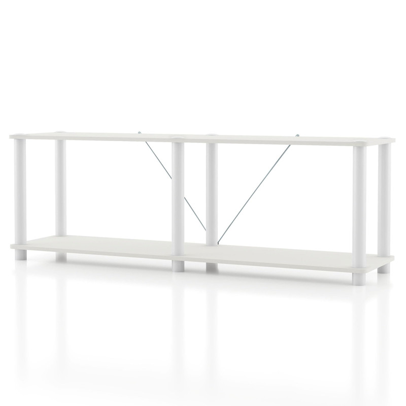 Homes: Inside + Out Homes Inside Out Apexa Modern 2-Tier Extra Wide Shelving gallery